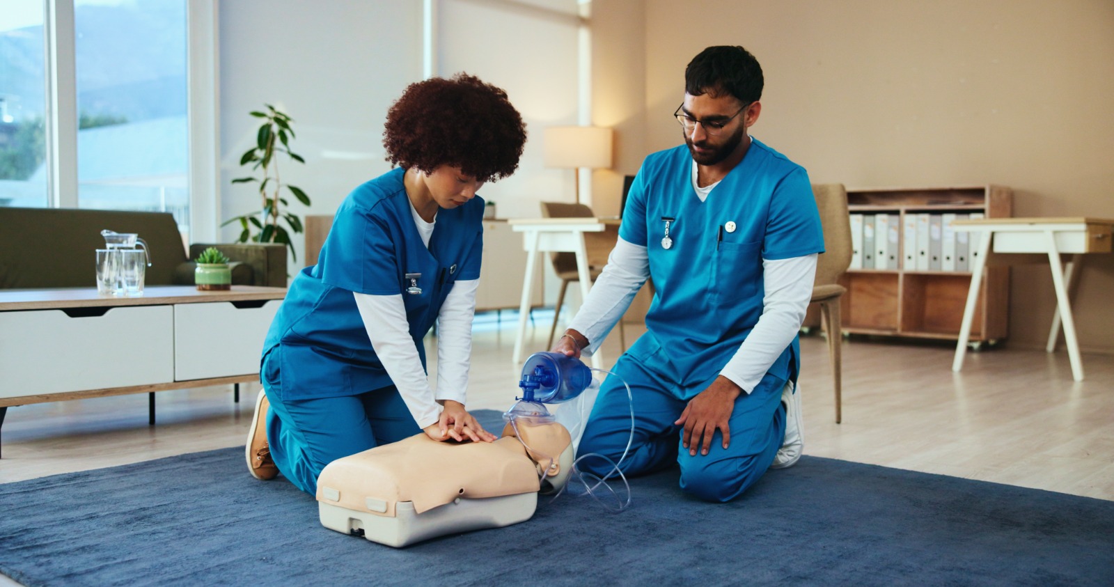 CPR hands-on training session